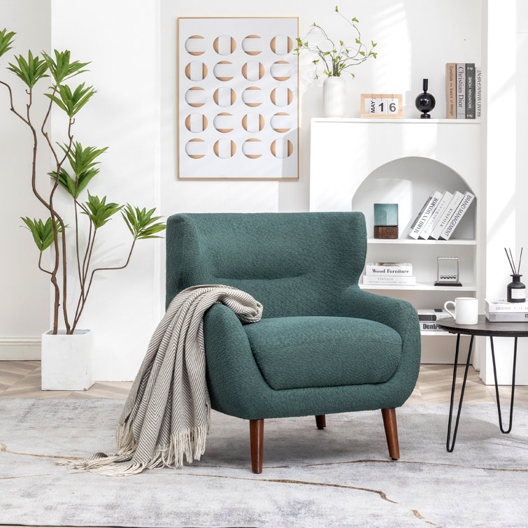 Gray and teal online accent chair